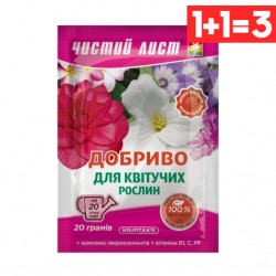 Минеральное удобрение «Чистый лист» для цветущих растений 20 г