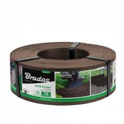 Садовый бордюр Bradas Wood Border коричневый 78 мм 10 м