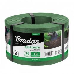 Садовий бордюр Bradas Wood Border зелений 130 мм 10 м