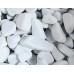 Декоративный камень мраморная белая галька 20-30 мм 10 кг
