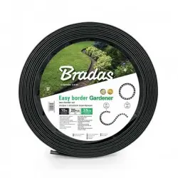 Бордюрная лента для газона Bradas Easy Border 38 мм 10 м с комплектом колышков