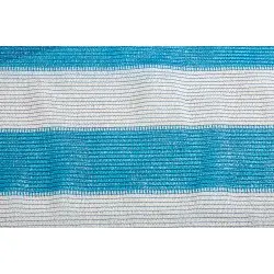 Сітка затіняюча біло-блакитна KARATZIS 65% 2х50 м