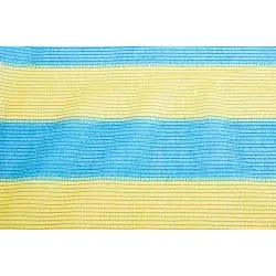 Сітка затіняюча жовто-блакитна KARATZIS 65% 2х50 м