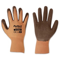 Перчатки садовые латексные Bradas PERFECT GRIP BROWN размер 10 (XL)