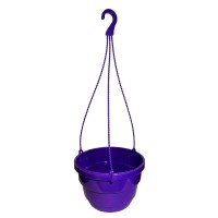 Пластиковий підвісний горщик фіолетовий 3,7 л 23х13,5 см