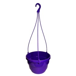 Пластиковий підвісний горщик фіолетовий 3,7 л 23х13,5 см