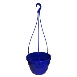 Пластиковый подвесной горшок синий 3,7 л 23х13,5 см
