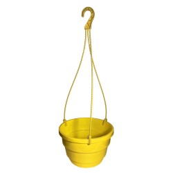 Пластиковый подвесной горшок желтый 3,7 л 23х13,5 см