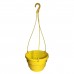 Пластиковый подвесной горшок желтый с крючком 3,7 л 23х13,5 см