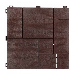 Модульное покрытие для террасы MultyHome Mosaic коричневое 30х30 см