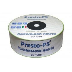 Капельная лента эмиттерная Presto-PS 3D Tube 7 mil 20 см 2,7 л/ч 500 м