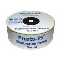 Капельная лента щелевая Presto-PS Blue Line 7 mil 20 см 2,4 л/ч 500 м