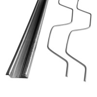 Профіль зиг-заг для кріплення тепличної плівки 0,7 мм 2,5 м (з пружиною)
